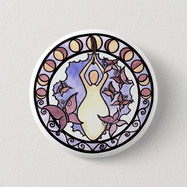 Goddess of the Air 6 Cm Round Badge (Front)