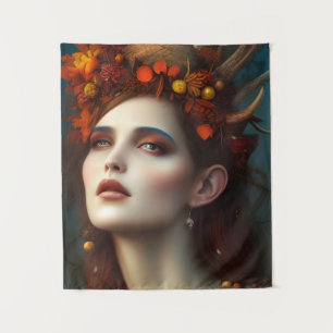 Goddess of the Harvest Fantasy Digital Art Tapestry