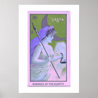 Goddess of the Hearth, Vesta, Poster Print