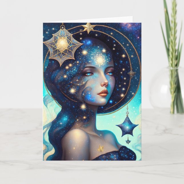 Goddess of the Stars All Occasions Greeting Card (Front)