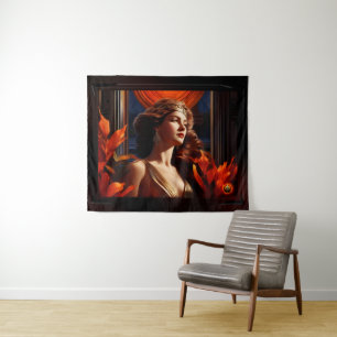 Goddess Of The Sun Art Deco Romantic Glamour Tapestry