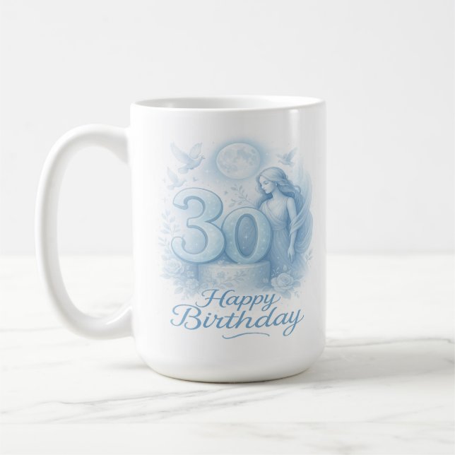 Goddess of Thirty: Celestial Birthday Mug (Left)