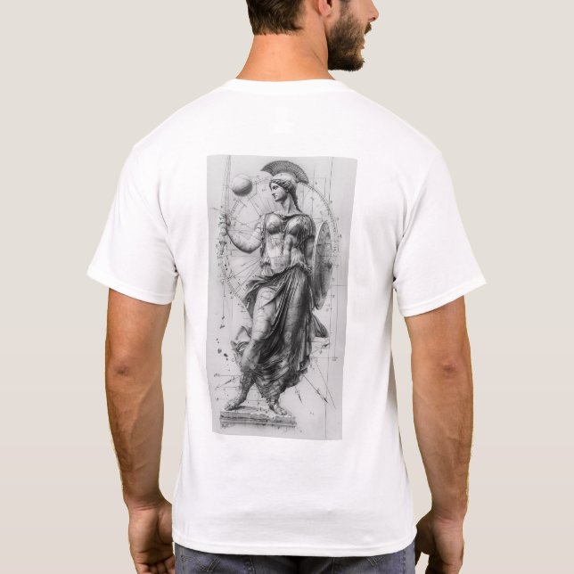 Goddess of Wisdom Athena T-Shirt (Back)