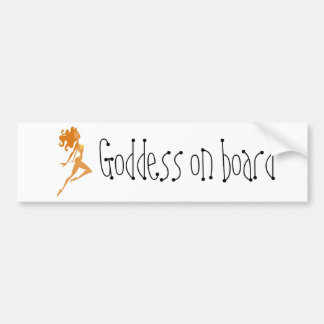 Goddess on board bumper sticker