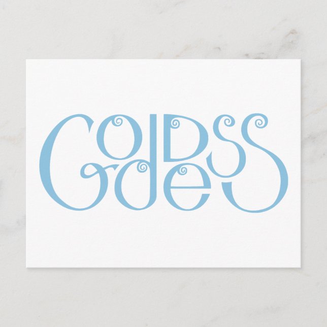 Goddess pale blue Postcard (Front)