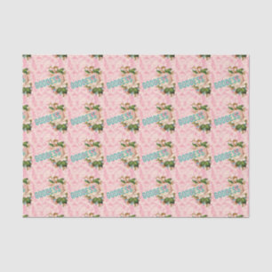 Goddess pink birds and rose tissue paper