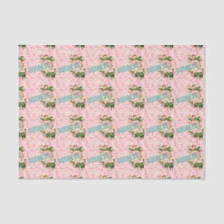 Goddess pink birds and rose tissue paper