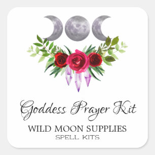 Goddess Prayer Spell Kit Labels
