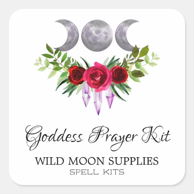 Goddess Prayer Spell Kit Labels (Front)