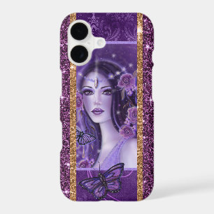 Goddess purple butterflies  art by Renee Lavoie
