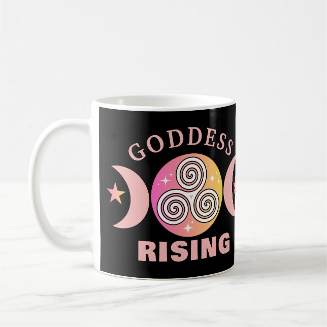 Goddess Rising Mug – Pink & Orange Magic (Left)