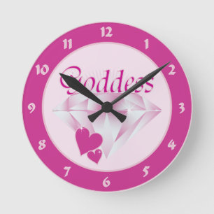 Goddess Round Clock