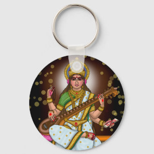 Goddess Saraswati Keychain