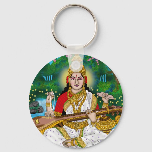 Goddess Saraswati Keychain (Front)