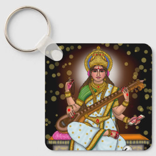 Goddess Saraswati Keychain