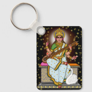 Goddess Saraswati Keychain