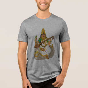 Goddess Saraswati T-Shirt Tri-Blend Shirt