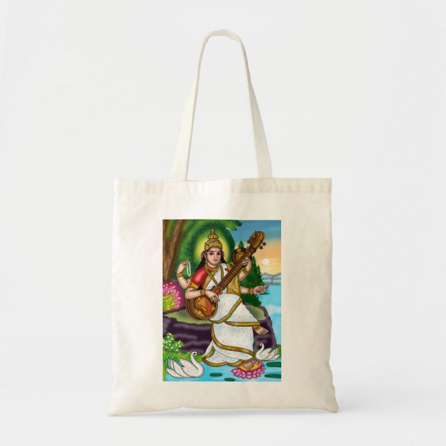 Goddess Saraswati Tote Bag (Front)