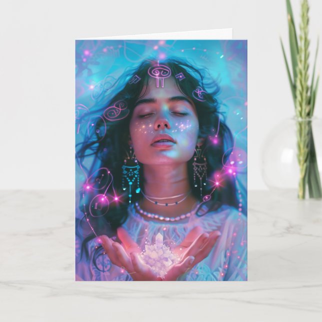 *~* Goddess SC4 Crystal Blank Thank You Card (Front)