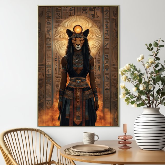 Goddess Sekhmet Abstract Egyptian Lioness Art Poster (Creator Uploaded)
