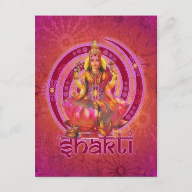Goddess SHAKTI / LAKSHMI Postcard (Front)