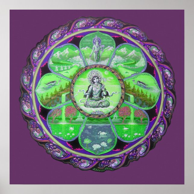 Goddess Tara Realm Mandala poster print (Front)