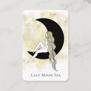 *~* GODDESS Woman on Moon Celestial QR Lunar Business Card