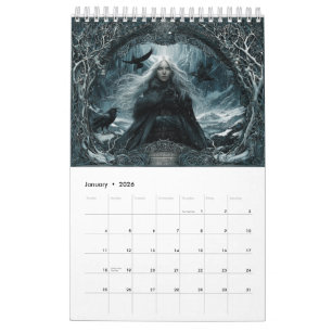Goddesses & Witches of the North Nordic Pagan Art Calendar