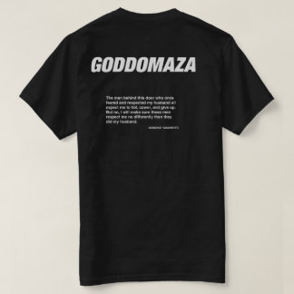 GODDOMAZA BLACK MOMOKO QUOTE BLACK  T-Shirt