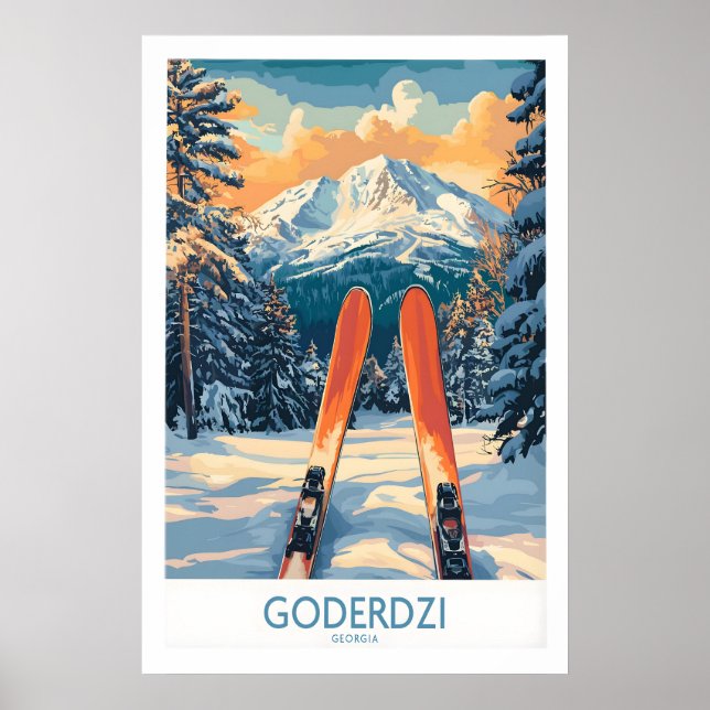 Goderdzi Ski Wall Art Poster Georgia 1 (Front)