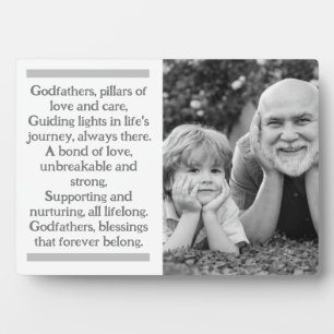 Godfather and Godchild Custom Plaque with Easel