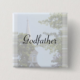 Godfather Button/pin 15 Cm Square Badge