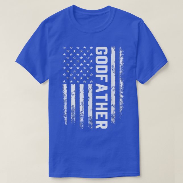 Godfather Gift America Flag Gift For Men Father's  T-Shirt (Design Front)