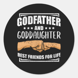 Godfather Goddaughter Godchild and Godfather Gift Classic Round Sticker