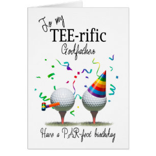 Godfather Golf Balls on Tees Birthday 