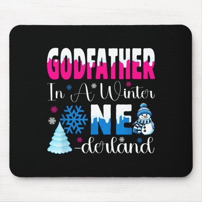 Godfather In A Winter Onederland Bday Girl Sweet S Mouse Mat (Front)
