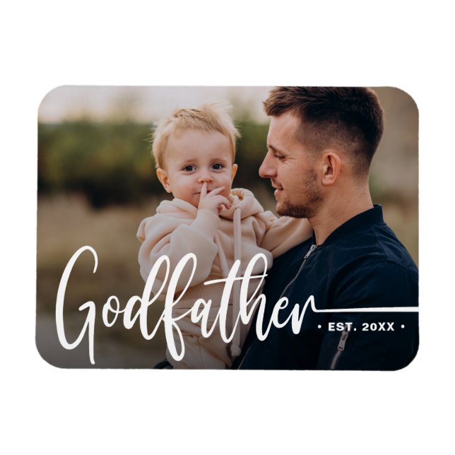 Godfather Modern Photo Keepsake  Magnet (Horizontal)