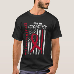 Godfather Multiple Myeloma Awareness American Flag T-Shirt