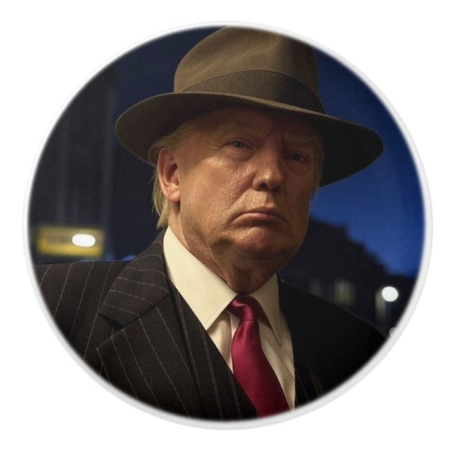 Godfather of America Don J. Trump  Ceramic Knob (Front)