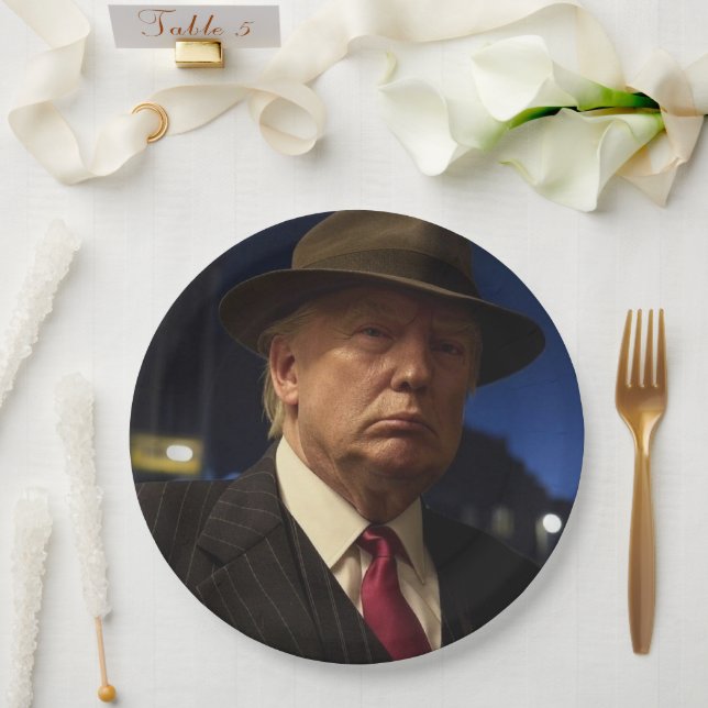 Godfather of America Don J. Trump  Paper Plate (Wedding)