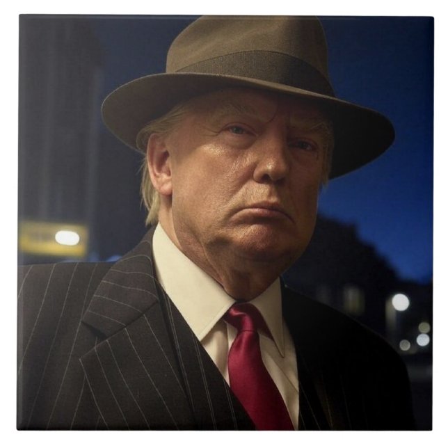 Godfather of America Don J. Trump  Tile (Front)