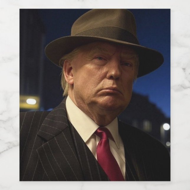 Godfather of America Don J. Trump  Wine Label (Single Label)