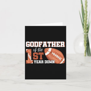 Godfather Of The 1 Year Old Birthday Football 1st  Card
