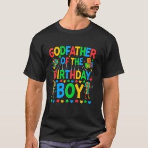 Godfather Of The Birthday Boy Autism Awareness Puz T-Shirt
