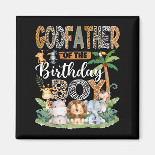 Godfather Of The Birthday Boy Jungle Safari Animal Magnet
