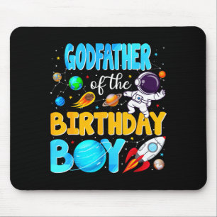Godfather Of The Birthday Boy Space Astronaut 1st  Mouse Mat