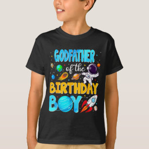 Godfather Of The Birthday Boy Space Astronaut 1st T-Shirt