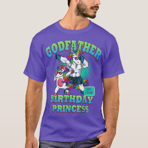 Godfather of the Birthday Princess Dabbing Unicorn T-Shirt