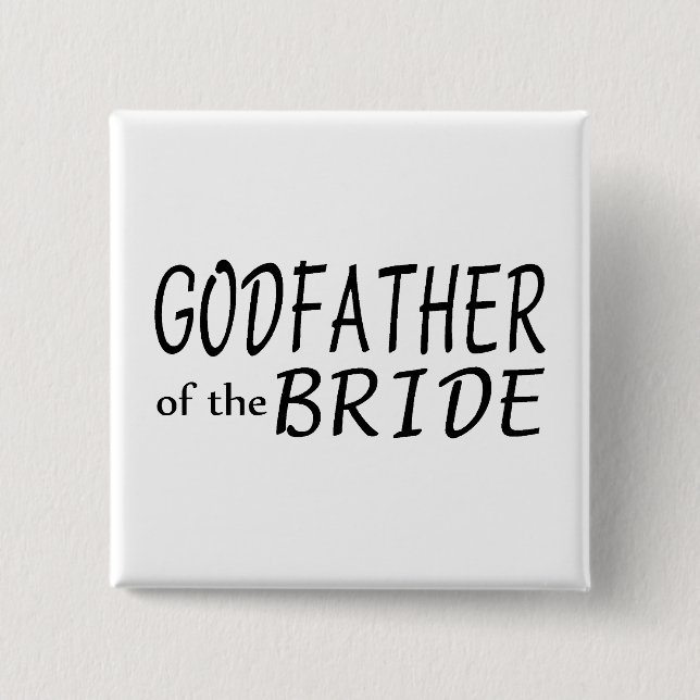 Godfather Of The Bride 15 Cm Square Badge (Front)