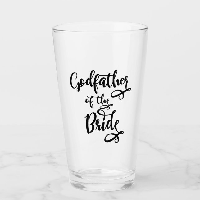 Godfather of the Bride Glass (Front)